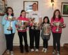 Cushendun Camogs with the Kilkenny Silverware and Richie Hogan