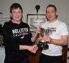 Kilkennys Richie Hogan congratulates Leo Morgan at Cushendun Emmets Juvenile Presentation 