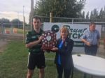 Mark Scally collects the shield