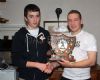 Calvin McCormick receives the all County Feile B Shield from Richie Hogan