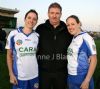 Former Cushendun Chairman, Alex Hamilton, with his two daughters Joanne and Grace, who both play for Tara